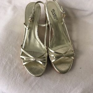 Franco Sarto gold wedges 9 1/2